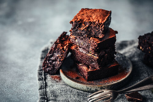 Orange and cardamom brownies