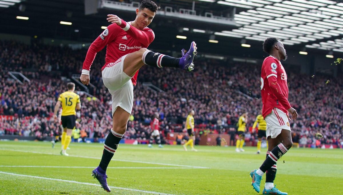 FRUSTRATED: Cristiano Ronaldo after another missed opportunity at Old Trafford. Pic: Nick Potts/PA Wire. 