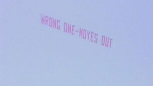 United fans defend Moyes plane banner
