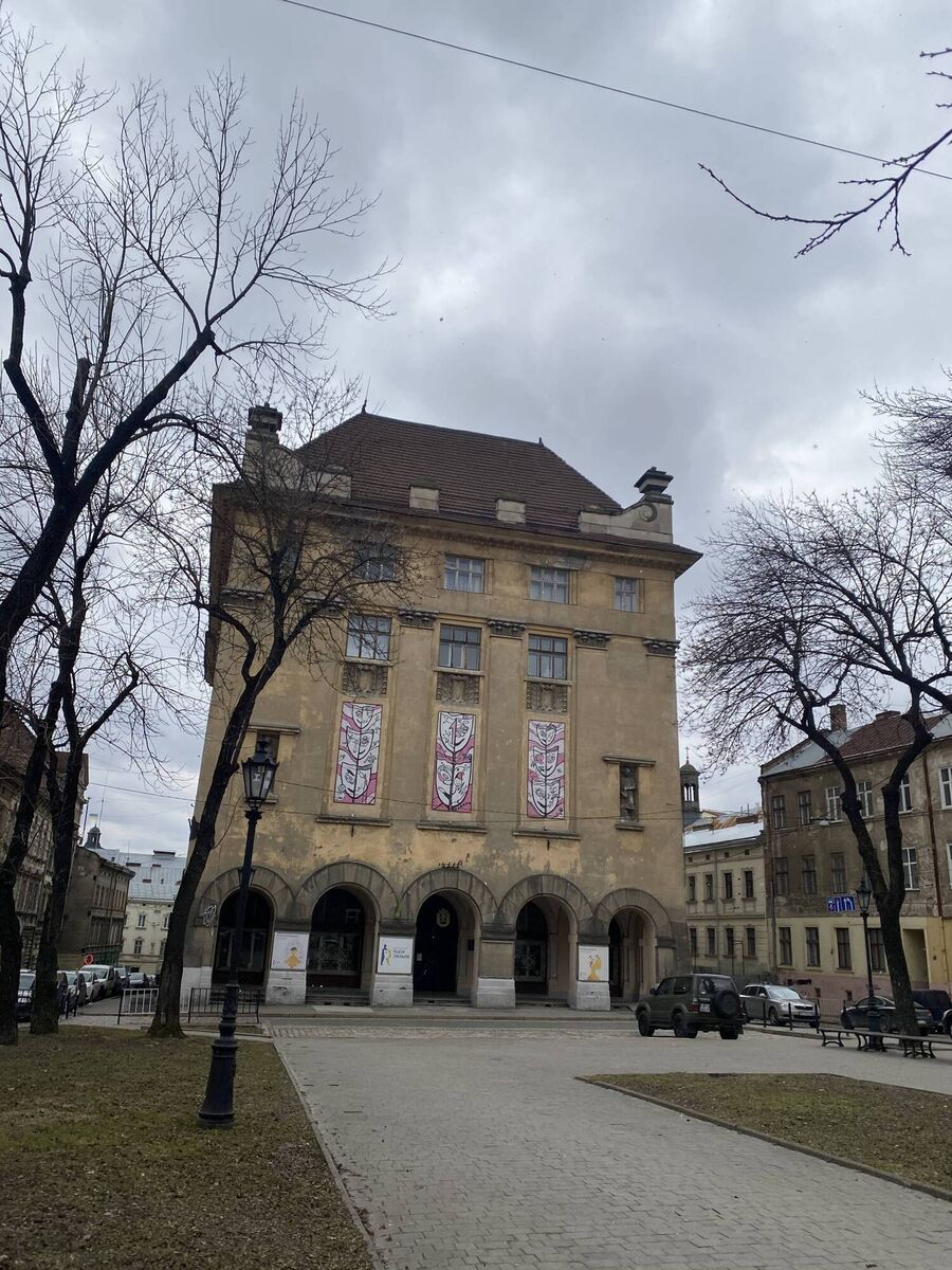 The Puppet Theatre in Lviv is now being used as accommodation for displaced Ukrainians. Picture: Hannah McCarthy