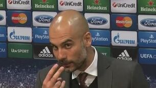 Pep Guardiola shows his frustration