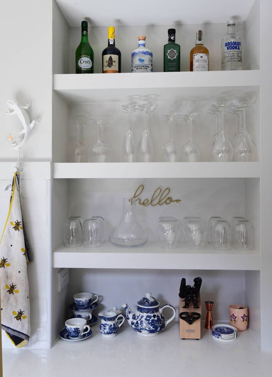 Shelving in Jennifer's kitchen. Picture: Moya Nolan