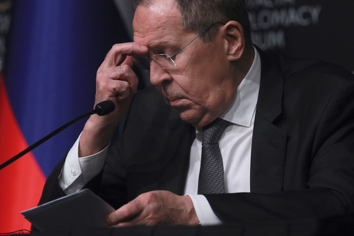 Russia's foreign minister, Sergey Lavrov at Thursday's negotiations in Turkey. Picture: AP Photo