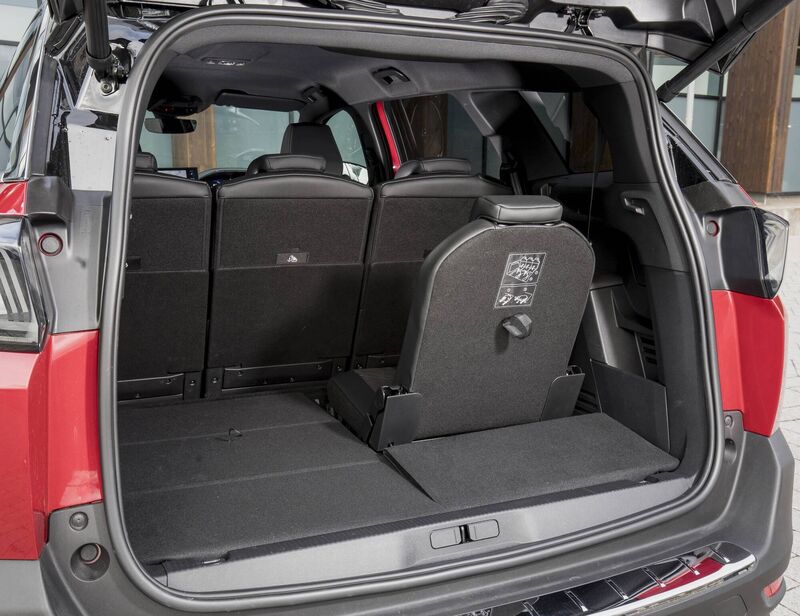 Peugeot 5008: When the rear two seats are in use there is not a lot of boot space Peugeot 5008: When the rear two seats are in use there is not a lot of boot space
