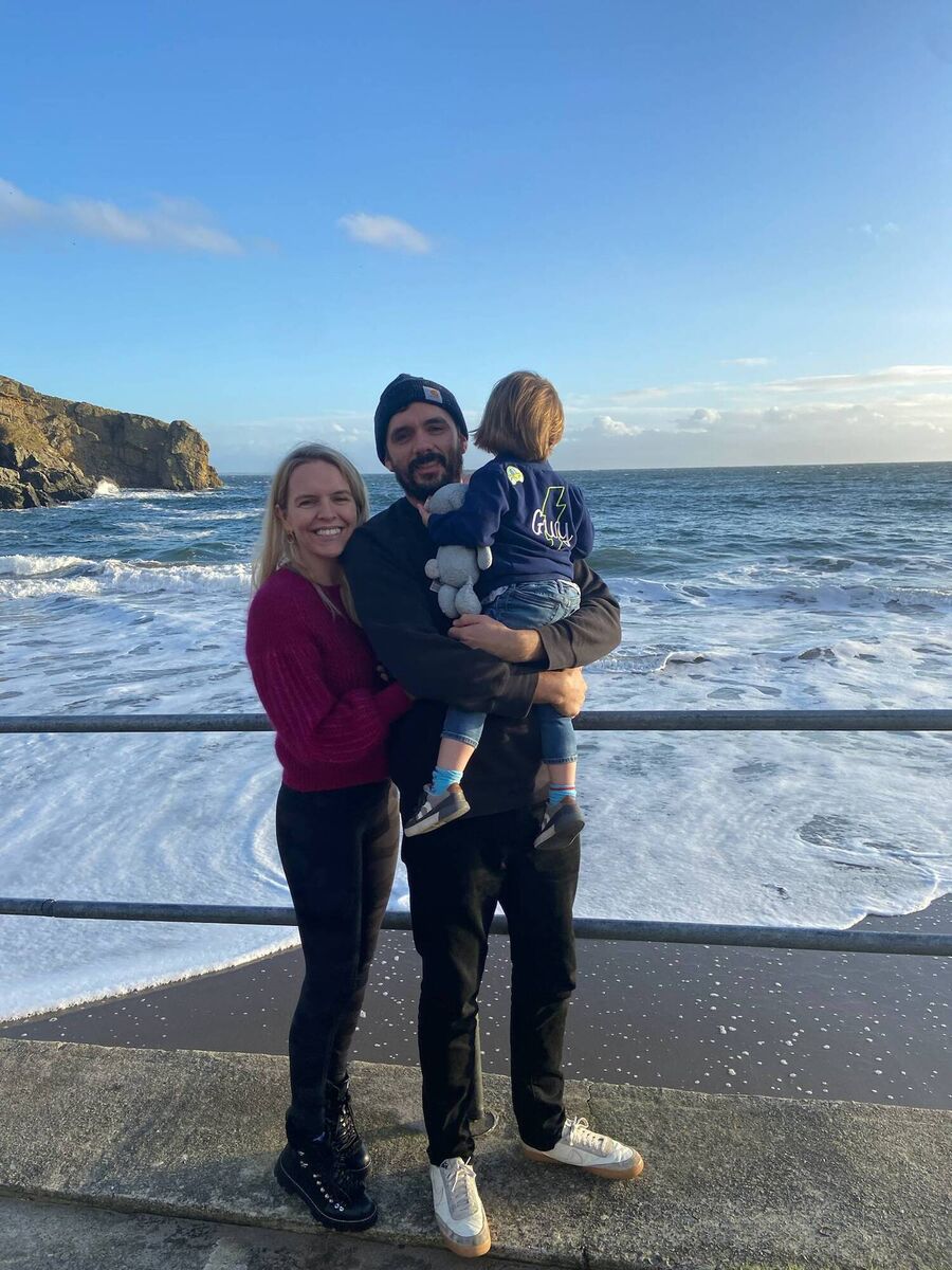 Shaunagh Connaire and Vinny Breslin with their son Guy in Donegal, in December 2021. Shaunagh Connaire and Vinny Breslin with their son Guy in Donegal, in December 2021.