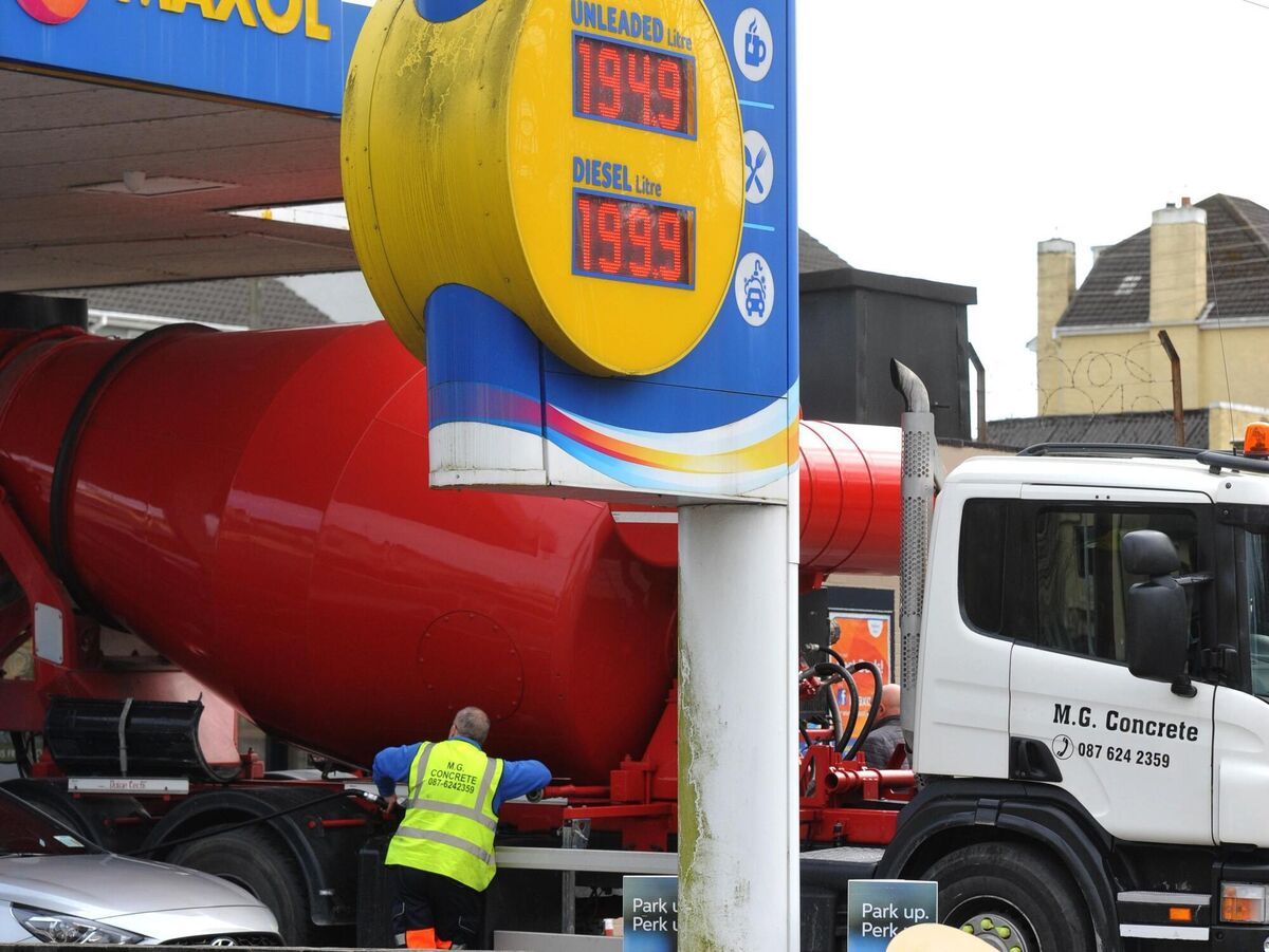 Drivers queue to fill up at the MAXOL station on Boreenmanna Road in Cork City. Picture: Larry Cummins