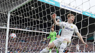 Joe Gelhardt struck late on for Leeds (Tim Goode/PA)