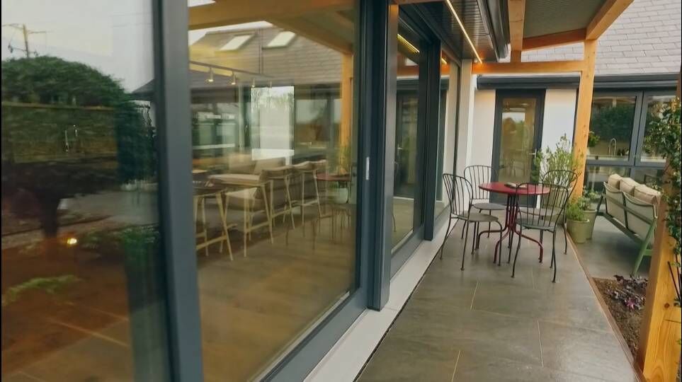 Part of the remodelled outdoor living space. 