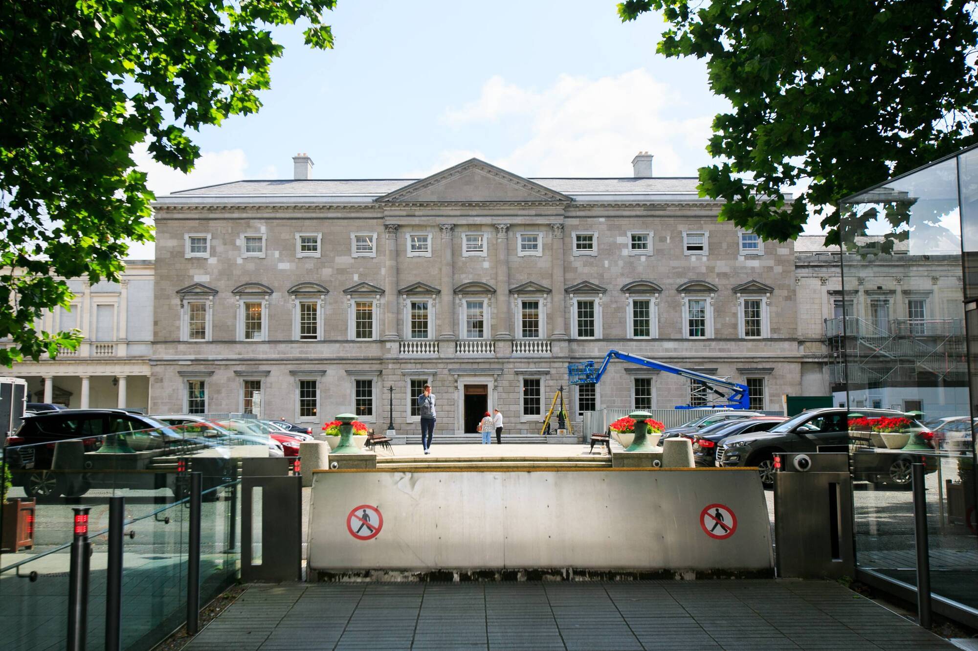 Water damage and falling plaster in Leinster House raises fears for famous paintings