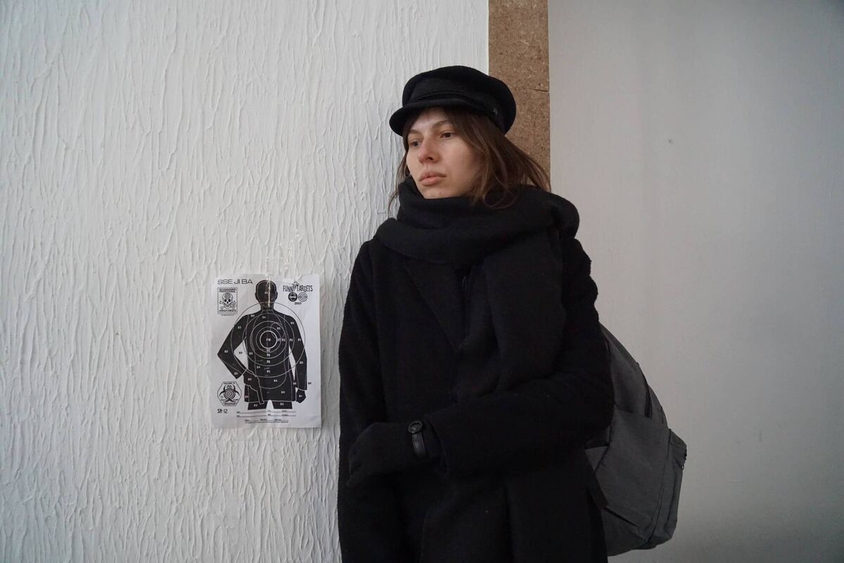 Maria Kozij, an artist and model from Lviv, who wants to learn how to defend herself against Russian forces. Picture: Hannah McCarthy