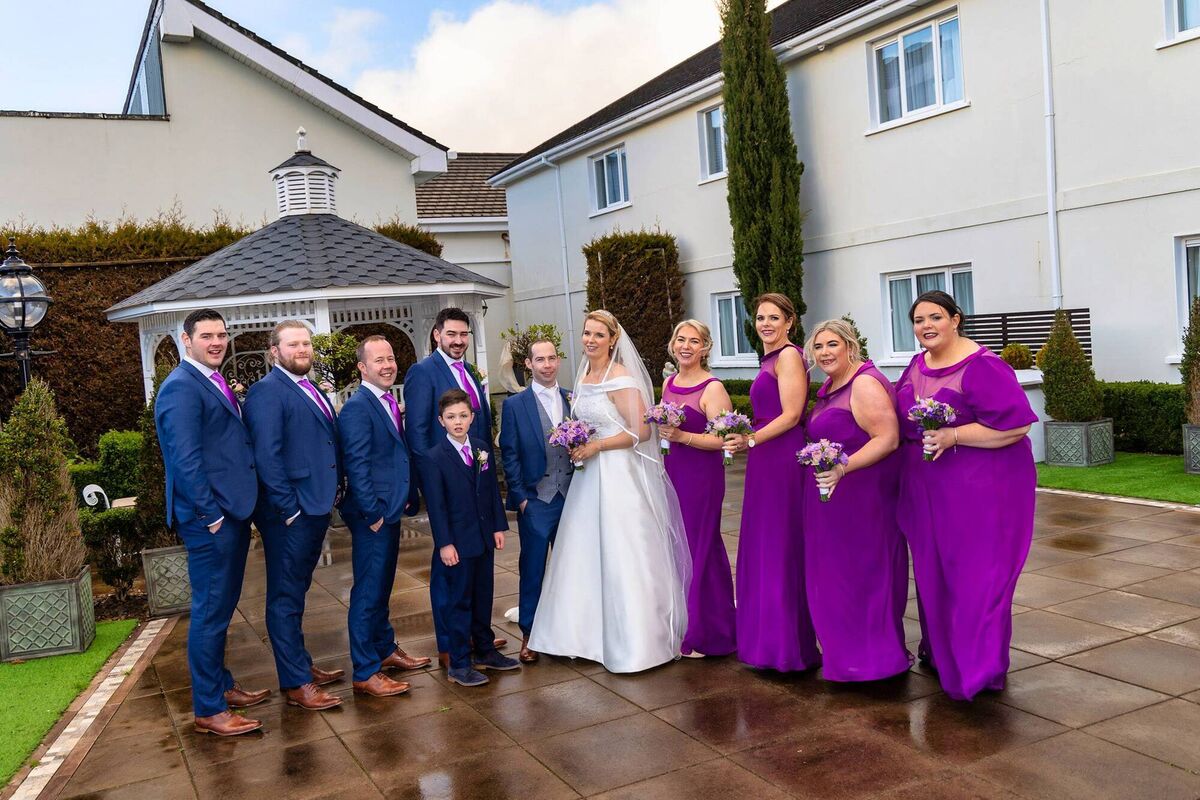 Mary Ellen Creedon and Noel Moynihan with their wedding party Mary Ellen Creedon and Noel Moynihan with their wedding party