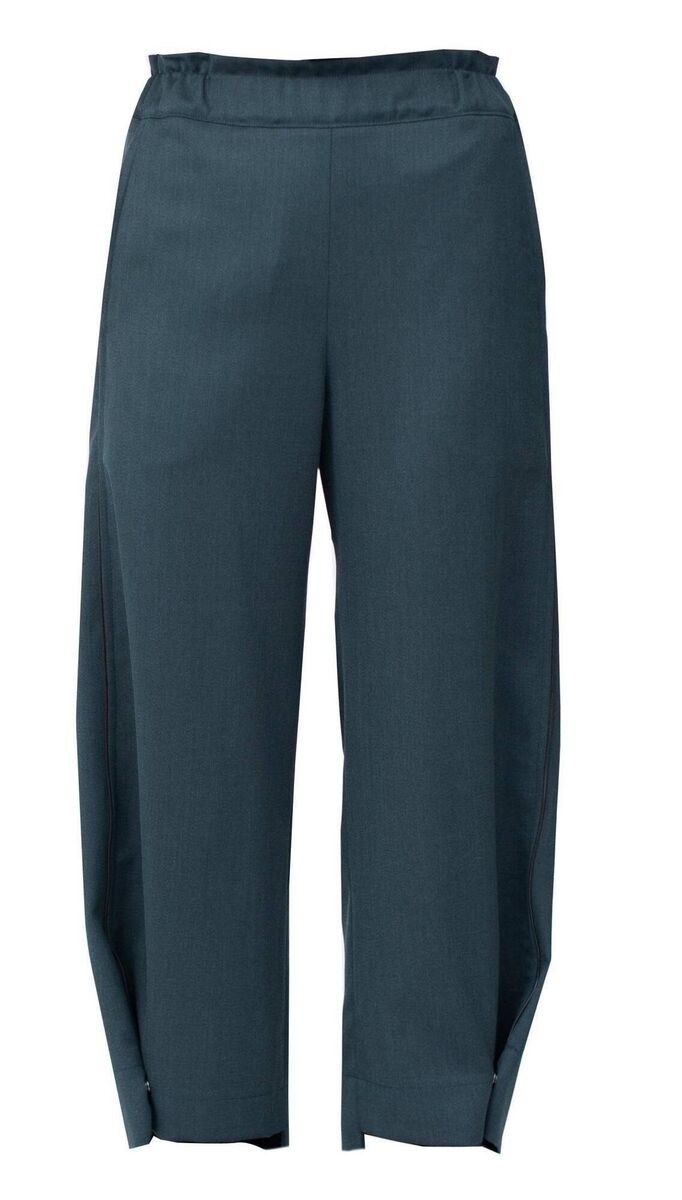 Peacock Green Crop Wool Trousers, €340, Cleo Prickett