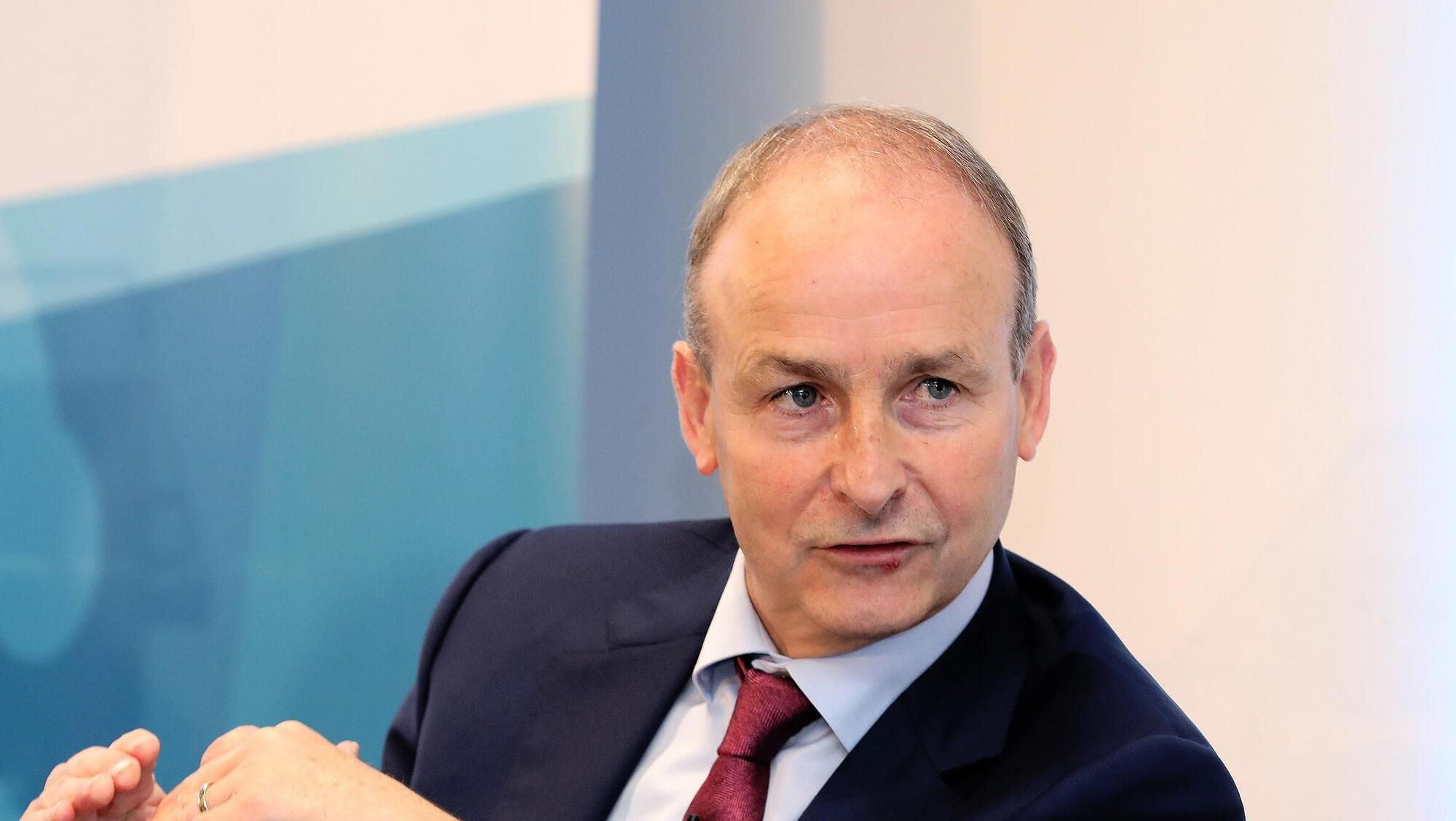 Micheál Martin said the advice so far is that Omicron is not having as severe an impact on people's health as previous variants. Picture: MAXWELLS