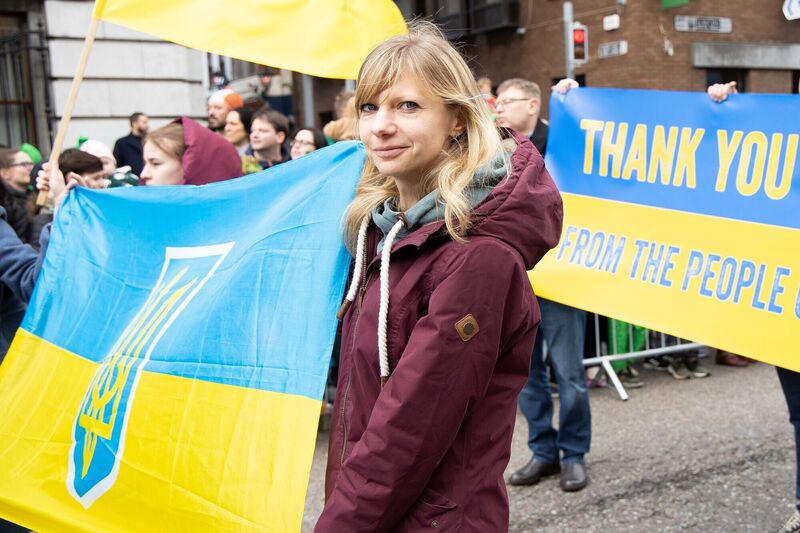 Iuliia Iakovenao from Together Razem at the St Patrick's Day parade in Cork. Picture: Alison Miles /OSM PHOTO Iuliia Iakovenao from Together Razem at the St Patrick's Day parade in Cork. Picture: Alison Miles /OSM PHOTO