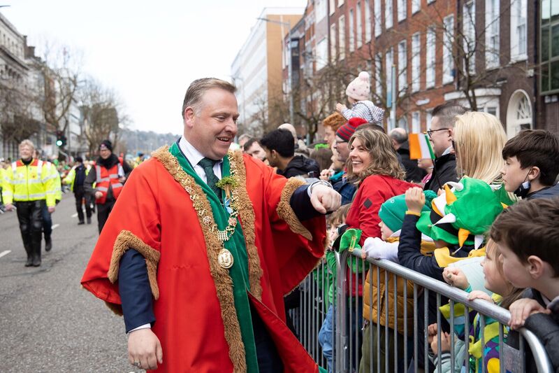 Lord Mayor of Cork, Cllr Colm Kelleher at today's parade. Picture: Alison Miles /OSM PHOTO Lord Mayor of Cork, Cllr Colm Kelleher at today's parade. Picture: Alison Miles /OSM PHOTO