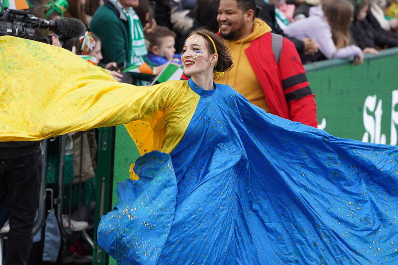 Performers at the St Patrick's Day Parade in Dublin. Picture: Brian Lawless/PA Wire Performers at the St Patrick's Day Parade in Dublin. Picture: Brian Lawless/PA Wire