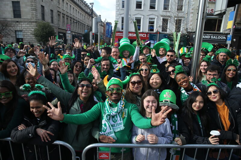 People out enjoying the parade in Dublin, where the theme was Connections. Picture: Stephen Collins/Collins Photos People out enjoying the parade in Dublin, where the theme was Connections. Picture: Stephen Collins/Collins Photos
