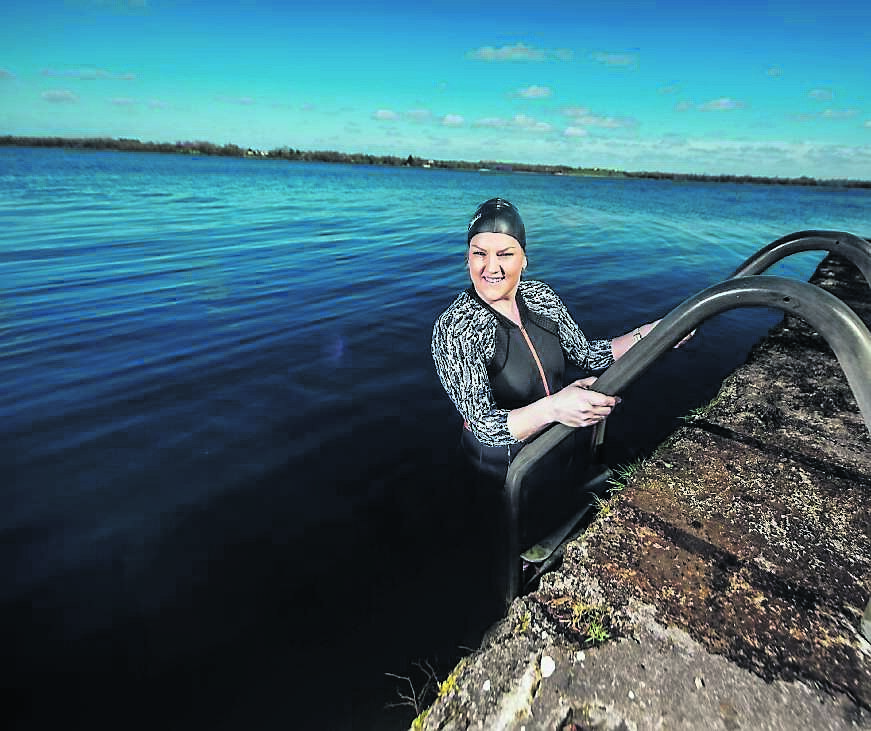 Sandra Farrell, manager of Patterson’s Nursing Homes in Roscrea, at her daily swim spot, Youghal Quay on Lough Derg in Co. TIpperary. Picture: Brian Arthur Sandra Farrell, manager of Patterson’s Nursing Homes in Roscrea, at her daily swim spot, Youghal Quay on Lough Derg in Co. TIpperary. Picture: Brian Arthur