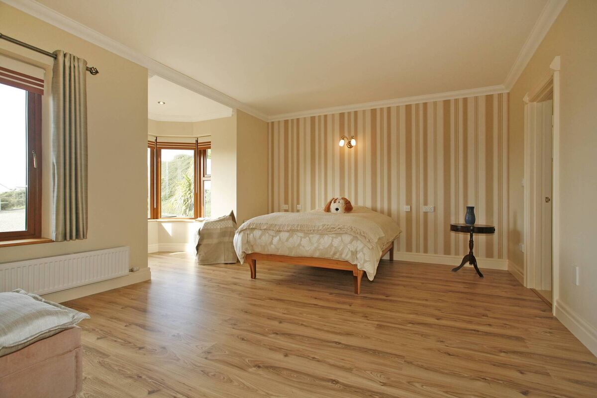 Ground floor bedrooms: this one has a bay window