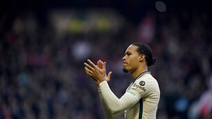 Liverpool defender Virgil Van Dijk is relishing the prospect of a packed April which could set up an historic quadruple (Tim Goode/PA)