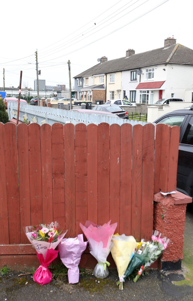Flowers were left at the scene of the shooting. Picture: Sasko Lazarov/Rollingnews.ie
