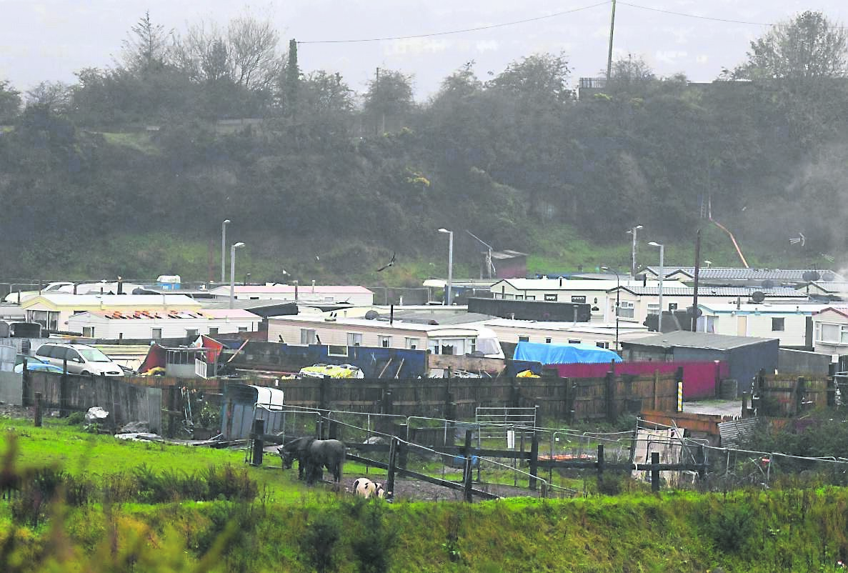 Spring Lane halting site in Cork: Watchdog acknowledged 'severe deficiencies in Traveller accommodation' such as overcrowding, structural hazards, absence of waste management and pest control, and the lack of basic services such as electricity, sanitation units and water. File picture: Larry Cummins
