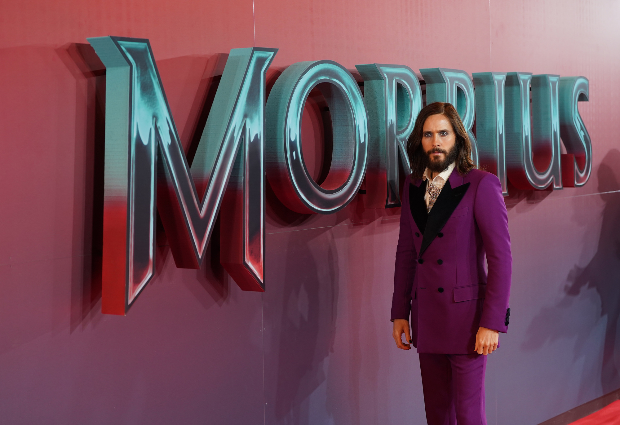 Jared Leto wears bold purple blazer to London screening of Morbius