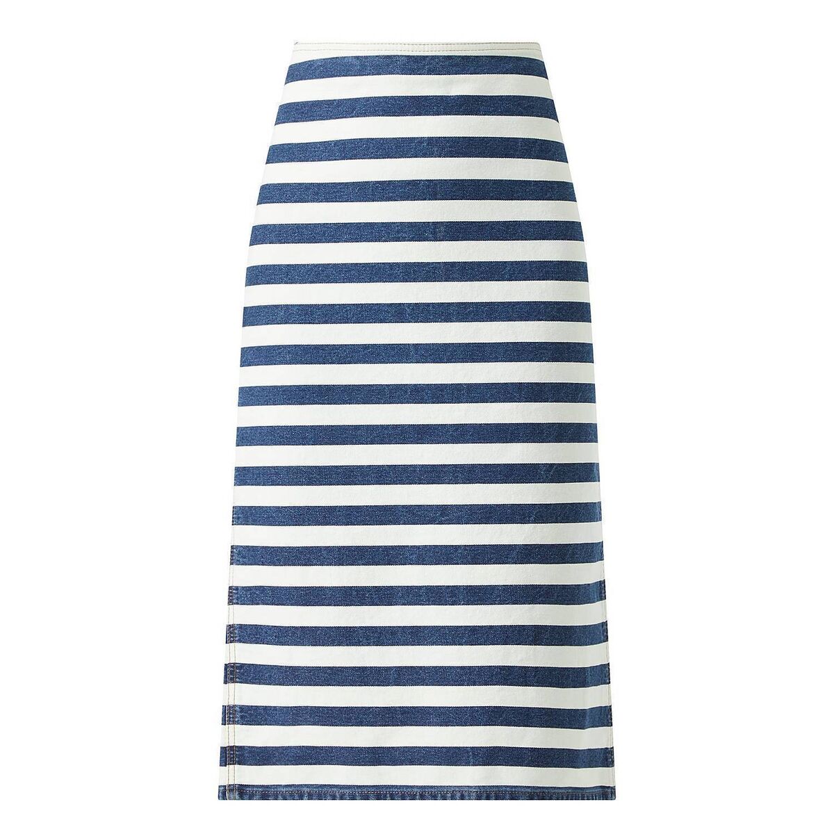 Stripe Denim Midi Skirt, €690, Prada at Brown Thomas Stripe Denim Midi Skirt, €690, Prada at Brown Thomas