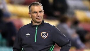<p>Republic of Ireland Under-21s boss Jim Crawford predicts an intriguing game against Sweden in Borås today. Picture: Brian Lawless/PA</p>