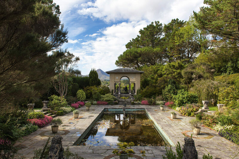 Italian garden, Garnish Island, near Glengarriff, Beara, Co Cork, one of the stops along the Wild Atlantic Way. Italian garden, Garnish Island, near Glengarriff, Beara, Co Cork, one of the stops along the Wild Atlantic Way.