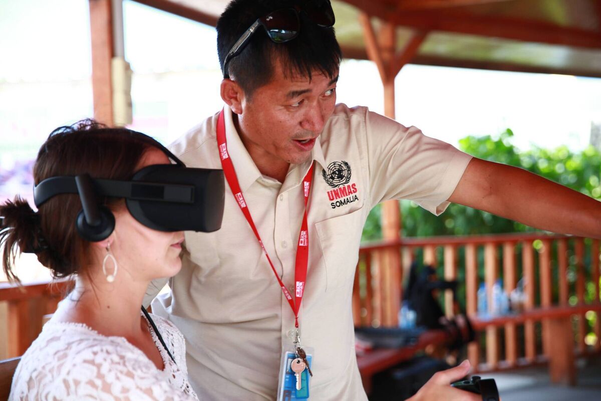 VRAI's Virtual reality simualtion being used by the UN Mine Action Service in Somalia to increase awareness of IED detection. Picture: Vrai.ie VRAI's Virtual reality simualtion being used by the UN Mine Action Service in Somalia to increase awareness of IED detection. Picture: Vrai.ie