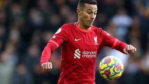 <p>Liverpool midfielder Thiago Alcantara is relishing the challenge which April presents (Peter Byrne/PA)</p>