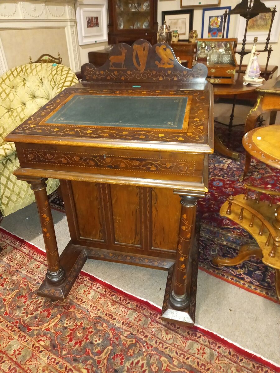 A Killarney davenport at Aidan Foley's sale. A Killarney davenport at Aidan Foley's sale.