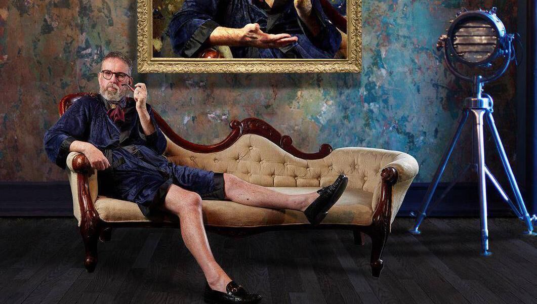 Sitting pretty: Pat Fitzpatrick dresses down for  An Evening With Reggie:"I have to say, it's a joy working with theatre people. They all have cut-glass Blackrock Road accents, but none of them will ever have the money to live there. Hilarious."