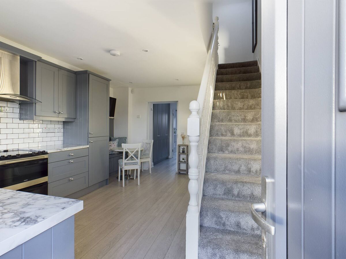 Open door: a glimpse of 2 Clermont Cottages from the front door