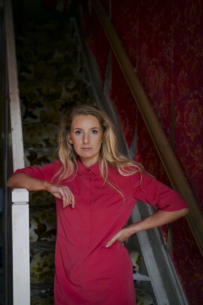 Maryrose in the house before renovation.