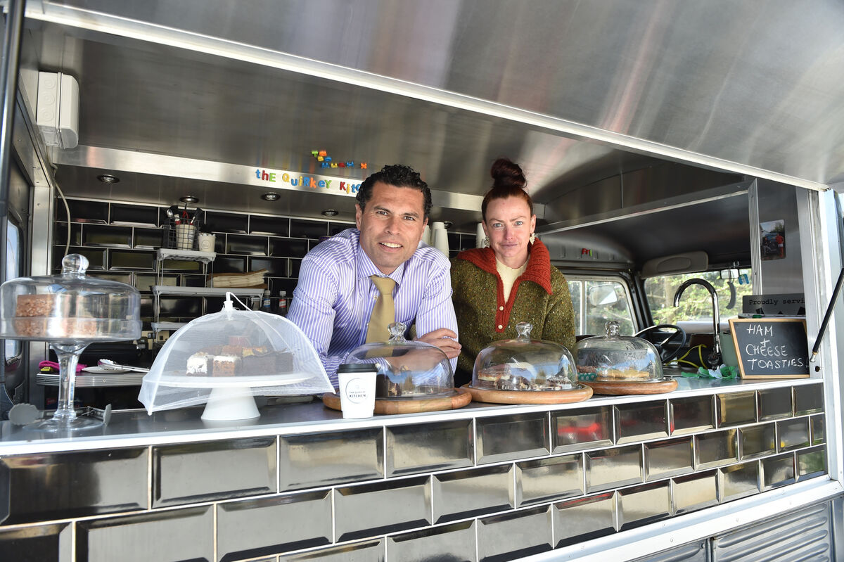 Seán Óg Ó hAilpín at the coffee truck he runs with his wife Siobhan near Innishannon, Cork