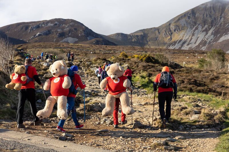Just some of those participating in the Climb With Charlie challenge. Picture: Karen Cox