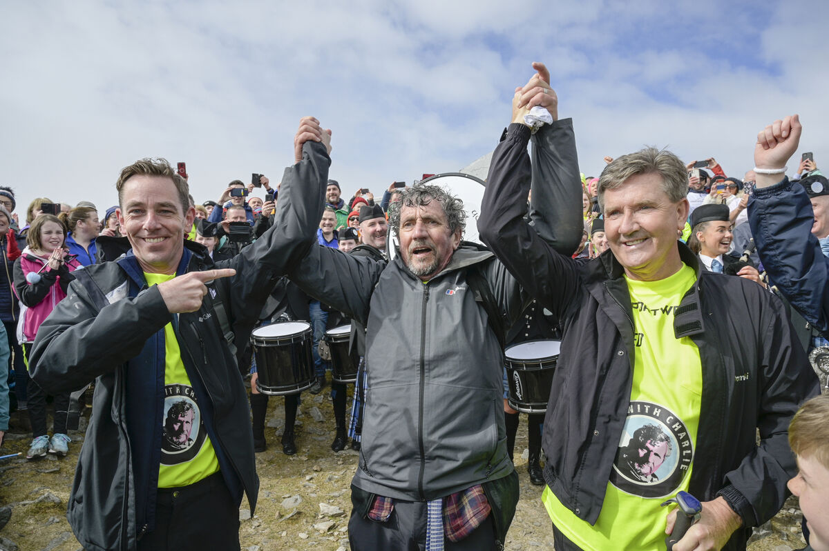 Charlie Bird pictured with RTÉ presenter Ryan Turbridy and singer Daniel O'Donnell who were among the many well-known faces that took part in the challenge. Picture: Michael Mc Laughlin/RollingNews.ie Charlie Bird pictured with RTÉ presenter Ryan Turbridy and singer Daniel O'Donnell who were among the many well-known faces that took part in the challenge. Picture: Michael Mc Laughlin/RollingNews.ie