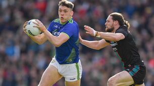 <p>POWER: Kerry's David Clifford takes on Pádraig O'Hora of Mayo in Sunday's Division 1 final.</p>