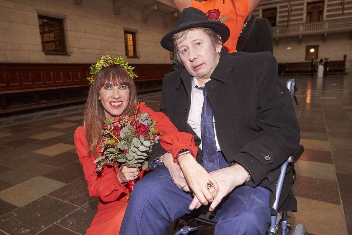 Shane McGowan married Victoria Mary Clarke at Copenhagen City Hall in 2018 Picture: Aller/The Mega Agency