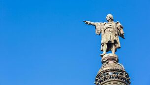 <p>A statue of Christopher Columbus.</p>