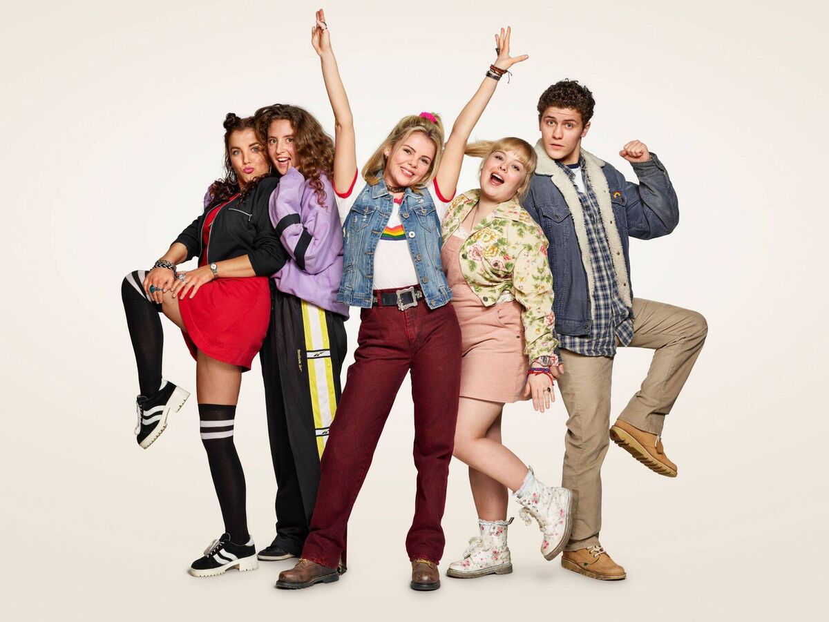 Derry Girls: Jamie-Lee O'Donnell, Louisa Clare Harland, Saoirse Monica Jackson, Nicola Coughlan, Dylan Llewellyn. Derry Girls: Jamie-Lee O'Donnell, Louisa Clare Harland, Saoirse Monica Jackson, Nicola Coughlan, Dylan Llewellyn.