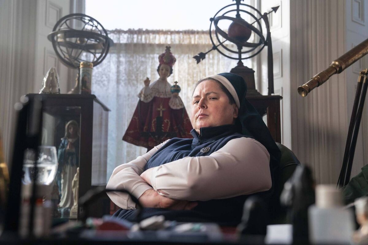 Siobhan McSweeney in series three of Derry Girls. Siobhan McSweeney in series three of Derry Girls.