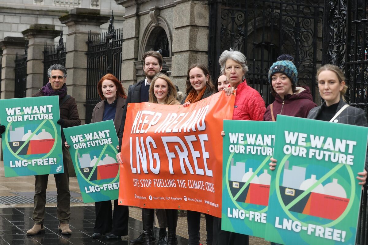 Neasa Hourigan and members of the Not Here Not Anywhere group. Picture: Leah Farrell/RollingNews.ie Neasa Hourigan and members of the Not Here Not Anywhere group. Picture: Leah Farrell/RollingNews.ie