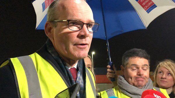 Tanaiste Simon Coveney speaks to media at Dublin Port on Friday morning, ahead of the UK leaving the European Union at 11pm on Friday (Aoife Moore/PA)