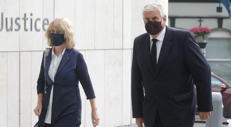 Kathy and Noel Blair, parents of the late Cameron Blair, at the Criminal Courts of Justice last year. After judgment was delivered today, Mr Justice Edwards extended the court’s condolences to members of Mr Blair’s family who were sitting in the public gallery. Photo: Collins Courts
