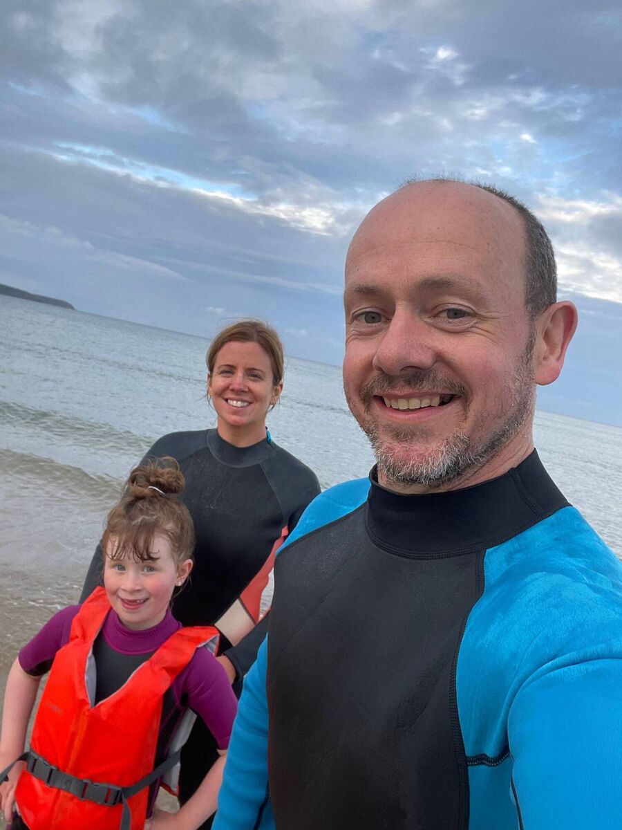 Eimear Ní Bhraonáin and Alan O’Reilly with daughter Roise on their memorable staycation. Eimear Ní Bhraonáin and Alan O’Reilly with daughter Roise on their memorable staycation.