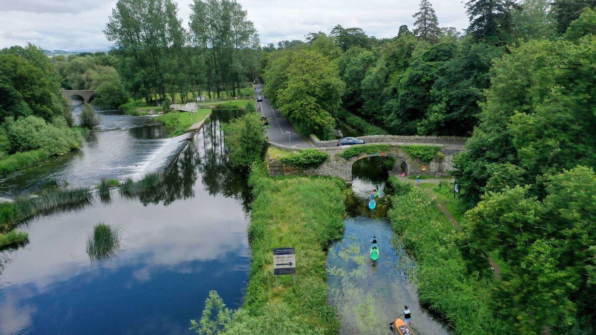 The family often go paddle-boarding at home along the River Barrow. CREDIT: Alan O'Reilly, Carlow Weather The family often go paddle-boarding at home along the River Barrow. CREDIT: Alan O'Reilly, Carlow Weather