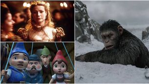 <p>Shakespeare in Love; War for the Planet of the Apes; and Sherlock Gnomes are some of the movies this evening</p>